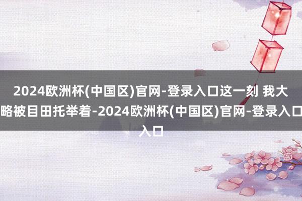 2024欧洲杯(中国区)官网-登录入口这一刻 我大略被目田托举着-2024欧洲杯(中国区)官网-登录入口