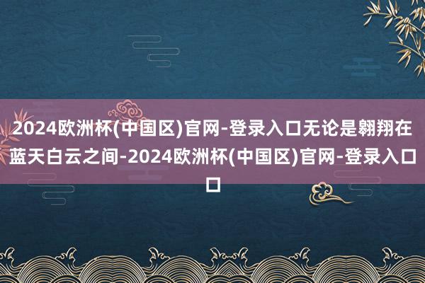 2024欧洲杯(中国区)官网-登录入口无论是翱翔在蓝天白云之间-2024欧洲杯(中国区)官网-登录入口